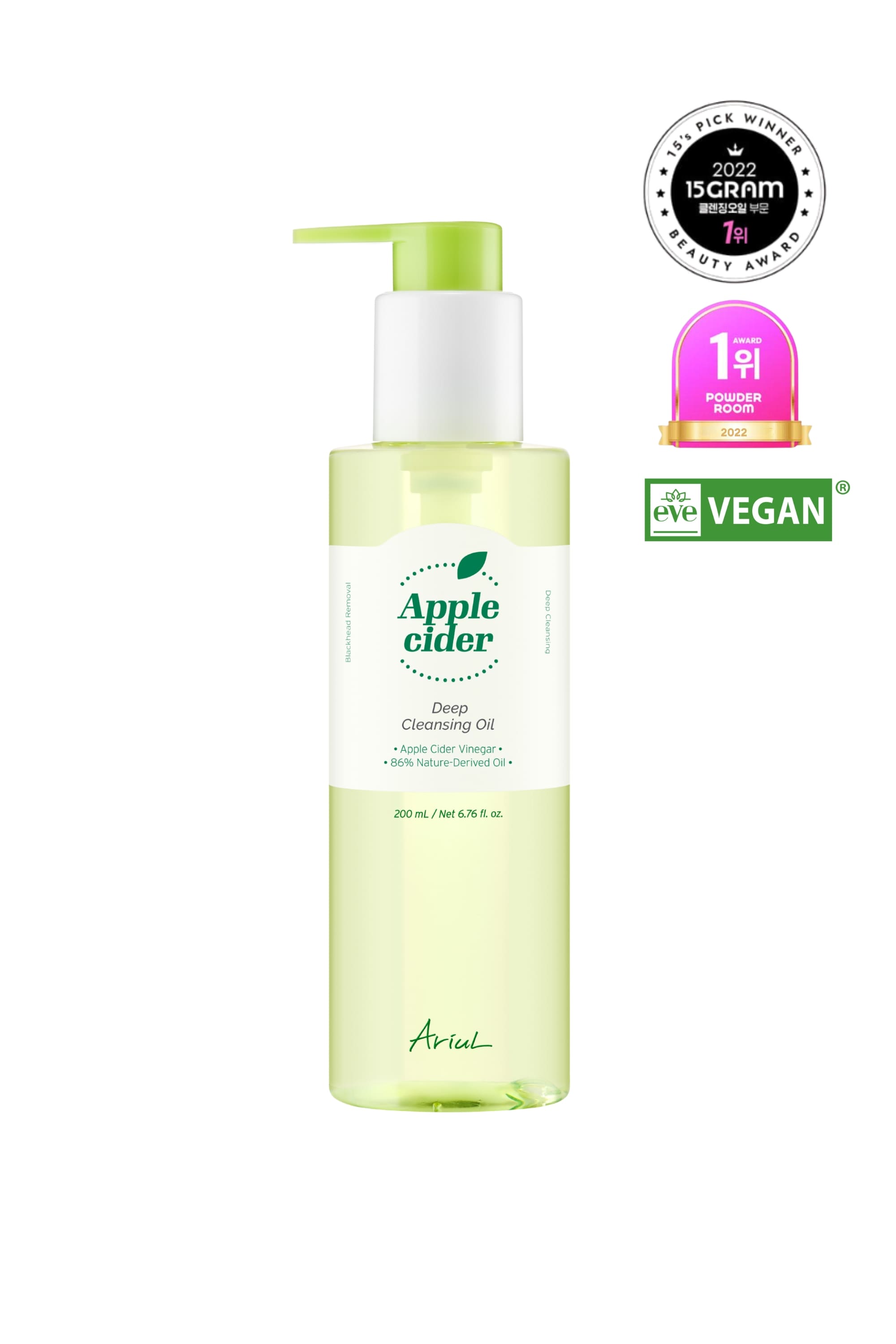 Ariul Apple Cider Deep Cleansing Oil 200Ml - Elma Sirkeli Gözenek Arındırıcı Yağ Bazlı Vegan Temizleme Yağı