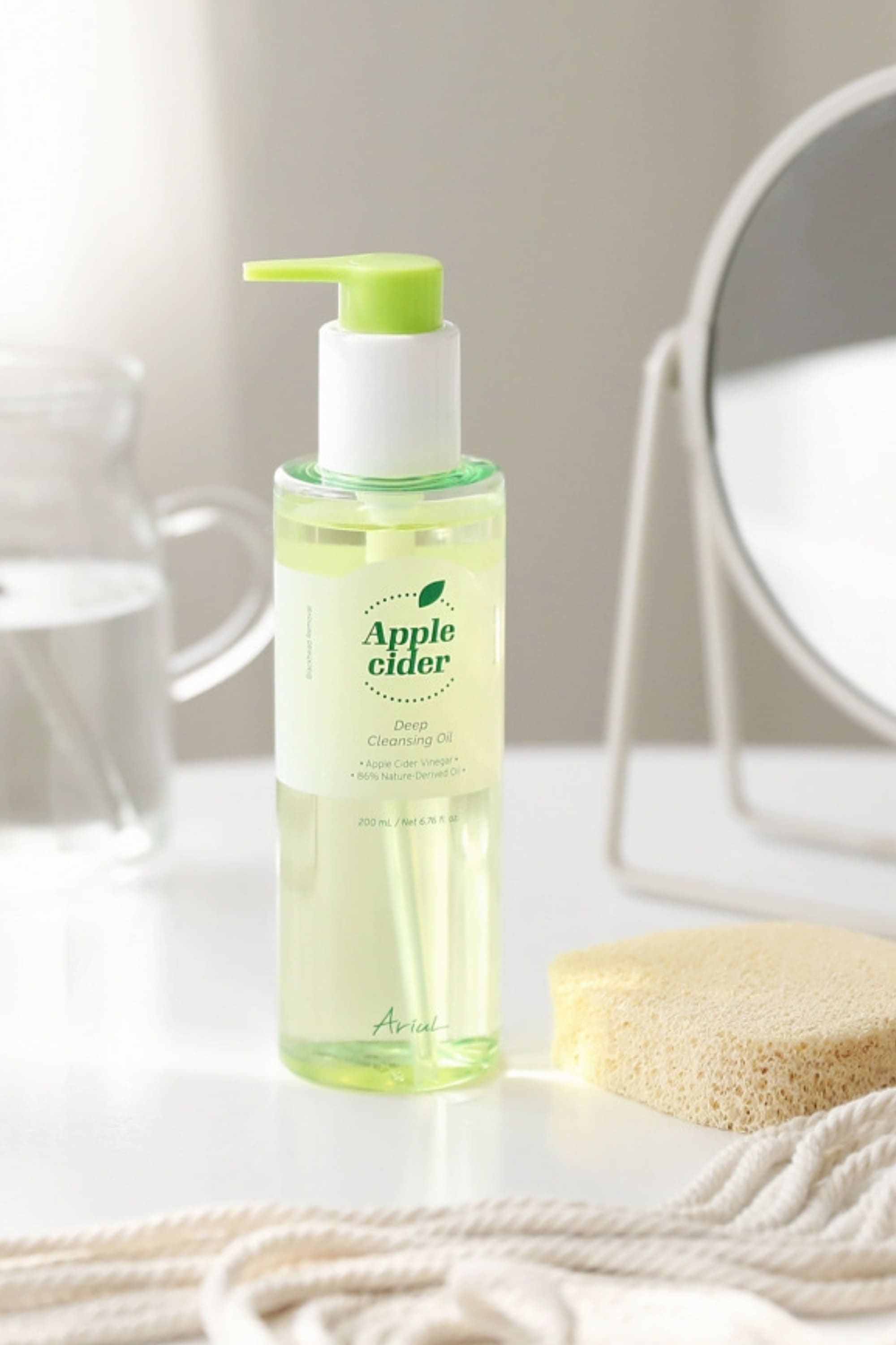 Ariul-Ariul Apple Cider Deep Cleansing Oil 200ml Elma Sirkeli Gözenek Arındırıcı Yağ Bazlı Vegan Temizleme Yağı-Krem-3-Milagron.com