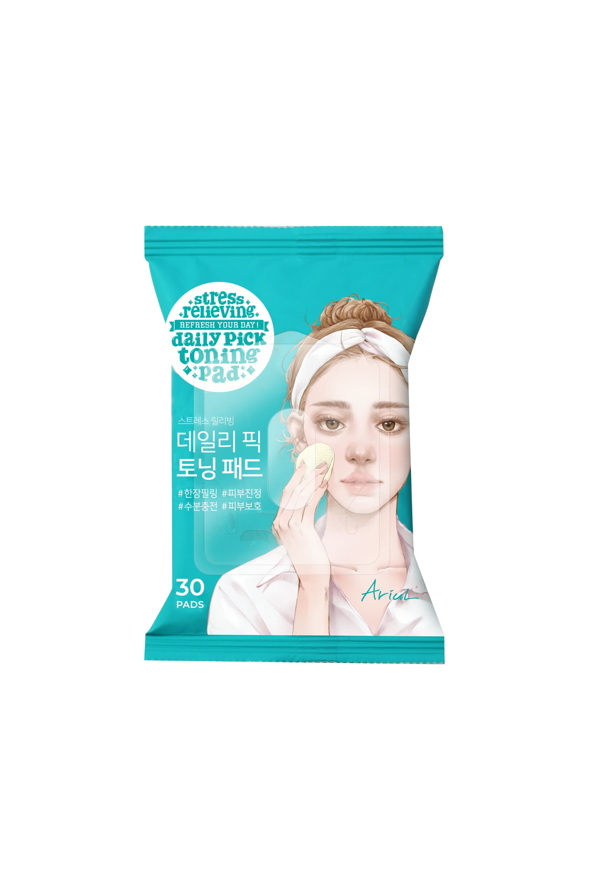 Ariul Stress Relieving Daily Pick Toning Pad 30 Pads - Cica Özlü Sakinleştirici Günlük Vegan Cilt Pedi