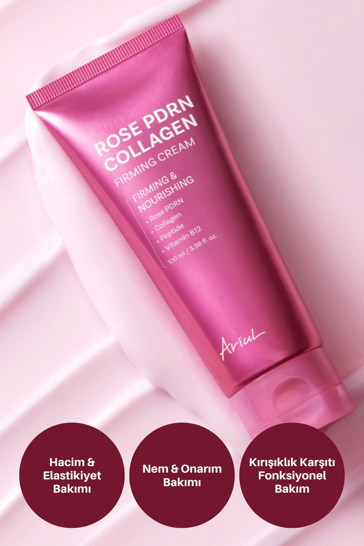Ariul Rose Pdrn Collagen Firming Cream 100Ml - Gül Pdrn & Kolajen Sıkılaştırıcı Yüz Kremi