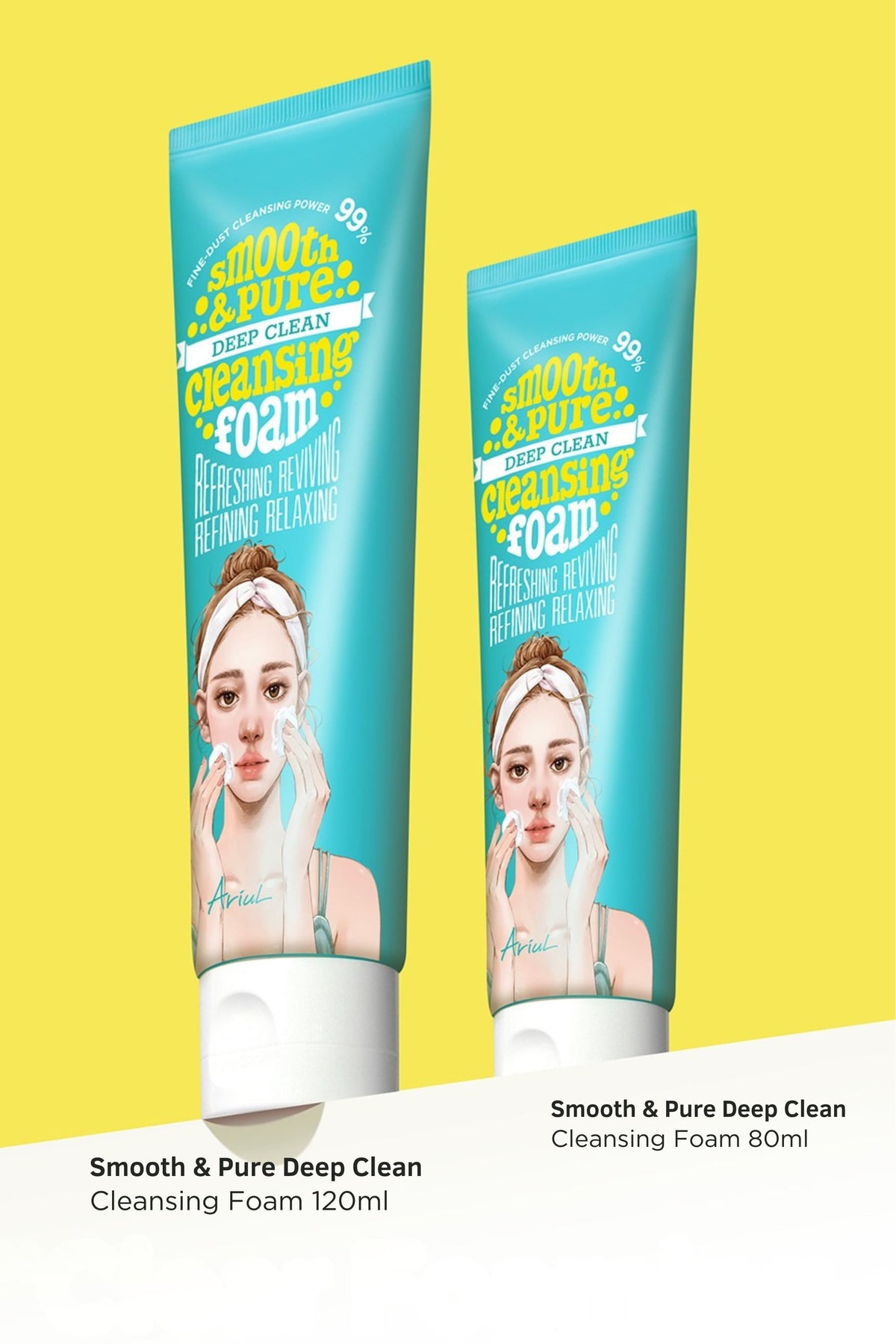 Ariul Smooth & Pure Deep Clean Cleansing Foam 80Ml - Bitki Özlü Arındırıcı Doğal Cilt Temizleme Köpüğü