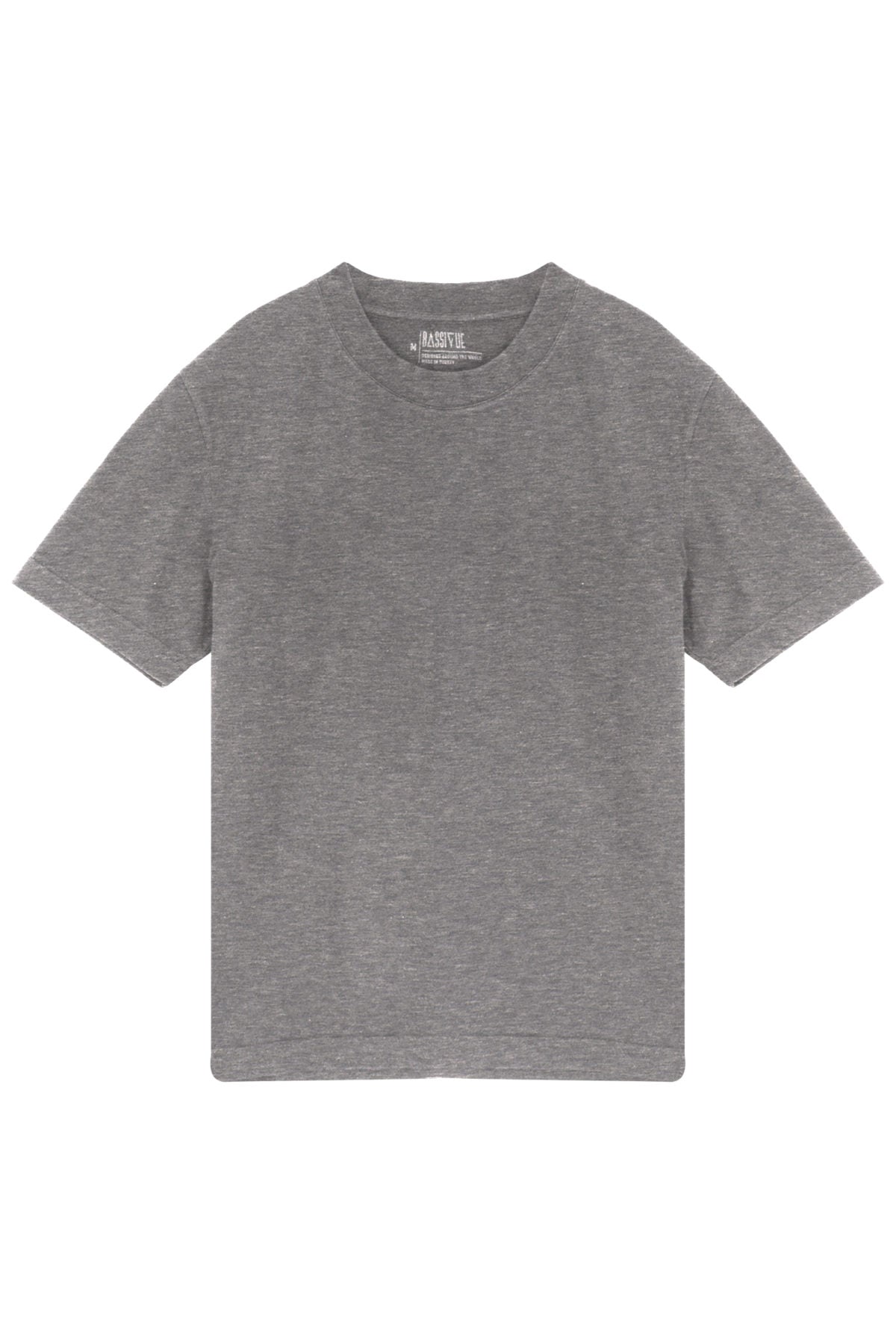 Cotton Basic T-Shirt - Gri