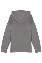 Waffle Fermuarlı Sweatshirt - Gri