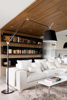 Artemide-Tolomeo Mega Led Siyah Kumaş Difüzör Ø42cm Yer Aydınlatması (2700k )-Lambader-3-Milagron.com