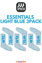 Essentials Light Blue - Mavi 3'lü Unisex Spor & Lifestyle Havlu Taban Çorap Paket - 0