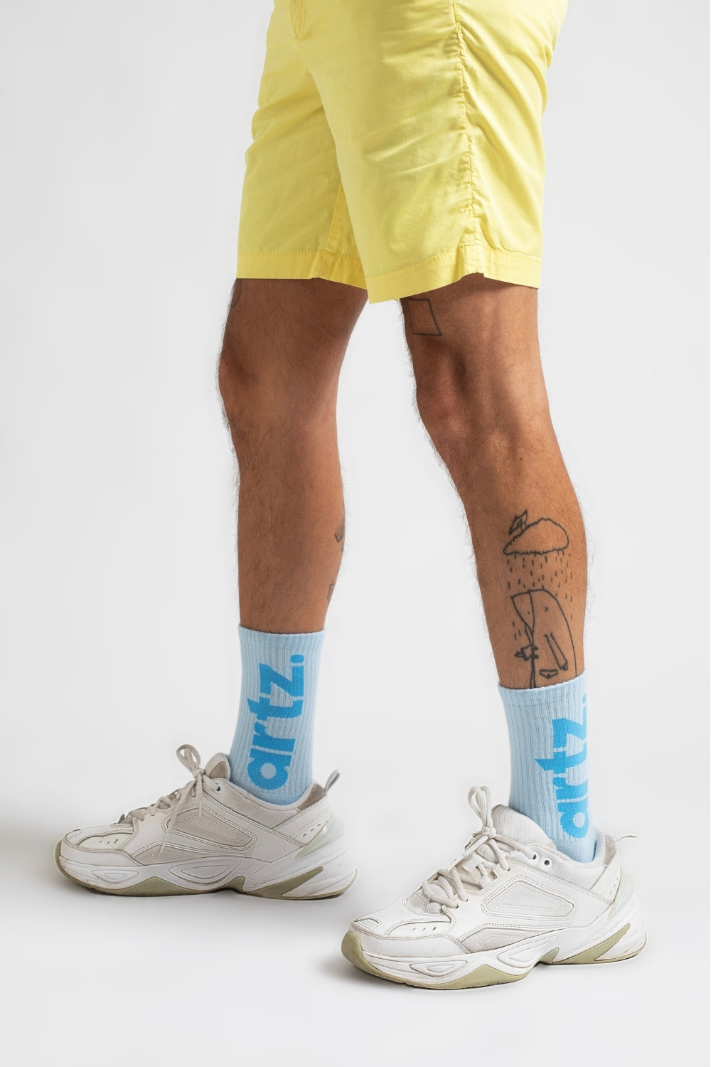 Essentials Light Blue - Mavi 3'lü Unisex Spor & Lifestyle Havlu Taban Çorap Paket - 1