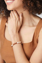 Arven’s World by Aylin Işıklı-Güneş Taşı/ Ağaç Akik 18'li Mala Bileklik-Bileklik-4-Milagron.com