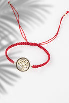 Arven’s World by Aylin Işıklı-Hayat Ağaci Gold Kirmizi İpli̇ Bi̇lekli̇k-Bileklik-1-Milagron.com