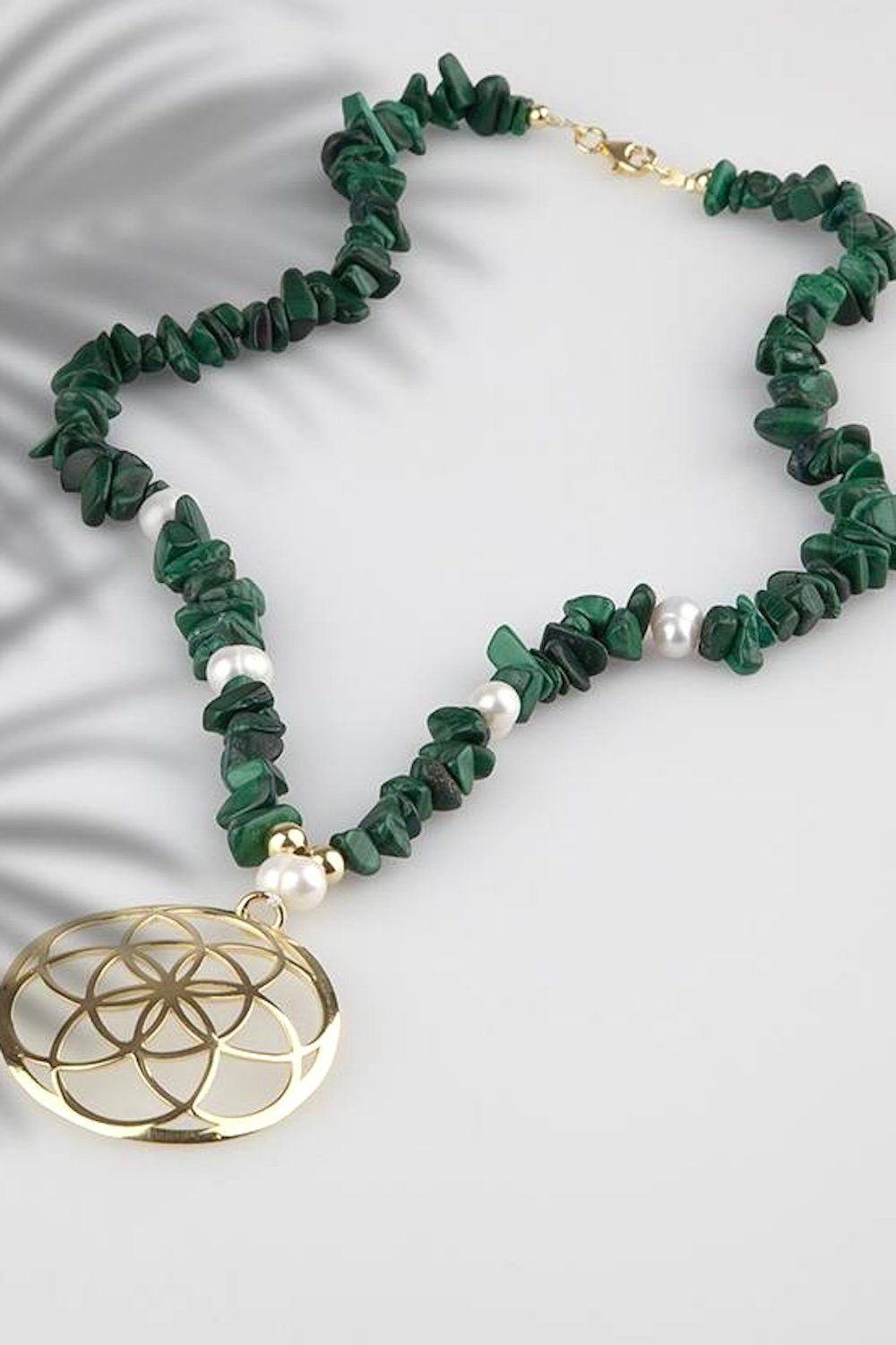 Arven’s World by Aylin Işıklı-Malahit - İnci - Yaşam Tohumu Kolye-Kolye-2-Milagron.com