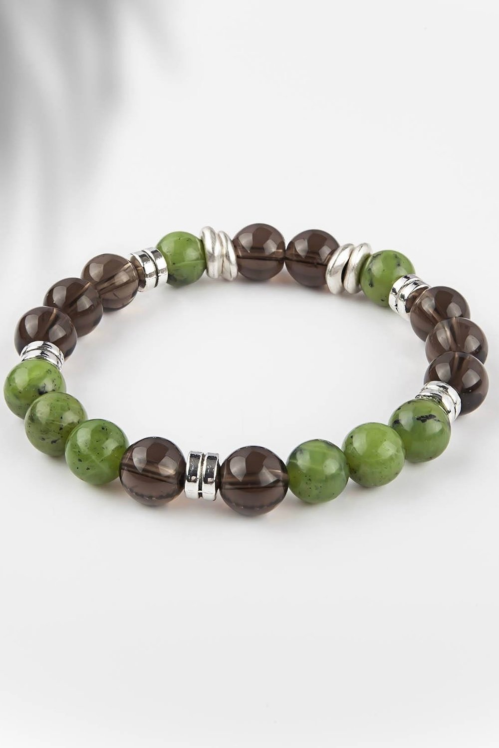 Arven’s World by Aylin Işıklı-Stres Bi̇lekli̇ği Yeşi̇m / Dumanlı Kuvars-Bileklik-1-Milagron.com