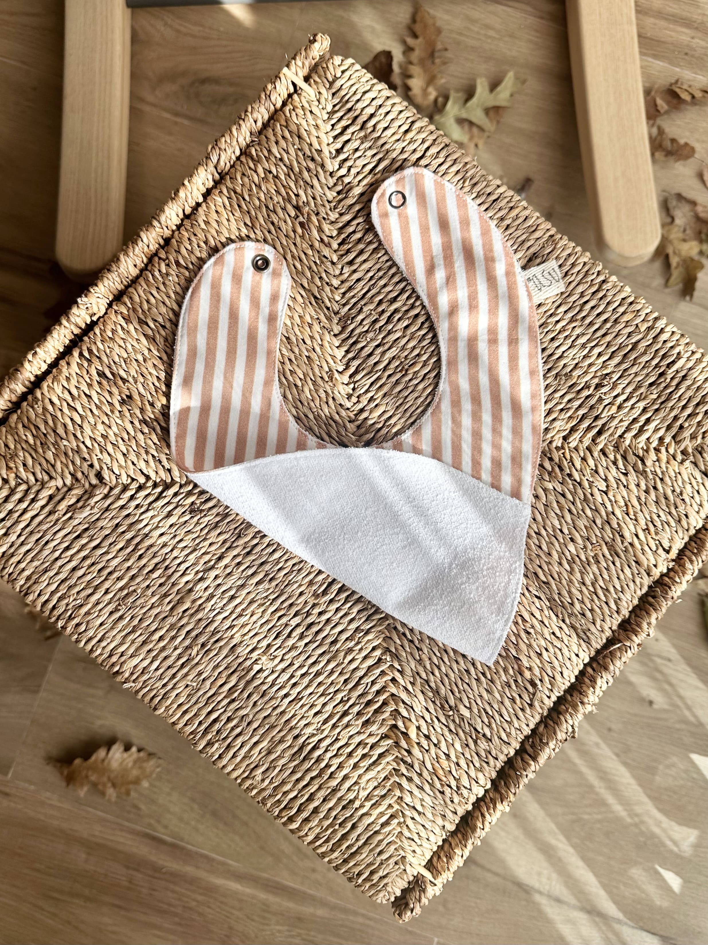 Asu Baby&Kids-Asu Baby&Kids Copper Stripe Organik Pamuk Önlük-Önlük-3-Milagron.com