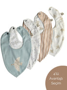 Asu Baby&Kids Freebird Mix&Match 4'Lü Organik Pamuk Önlük Cream