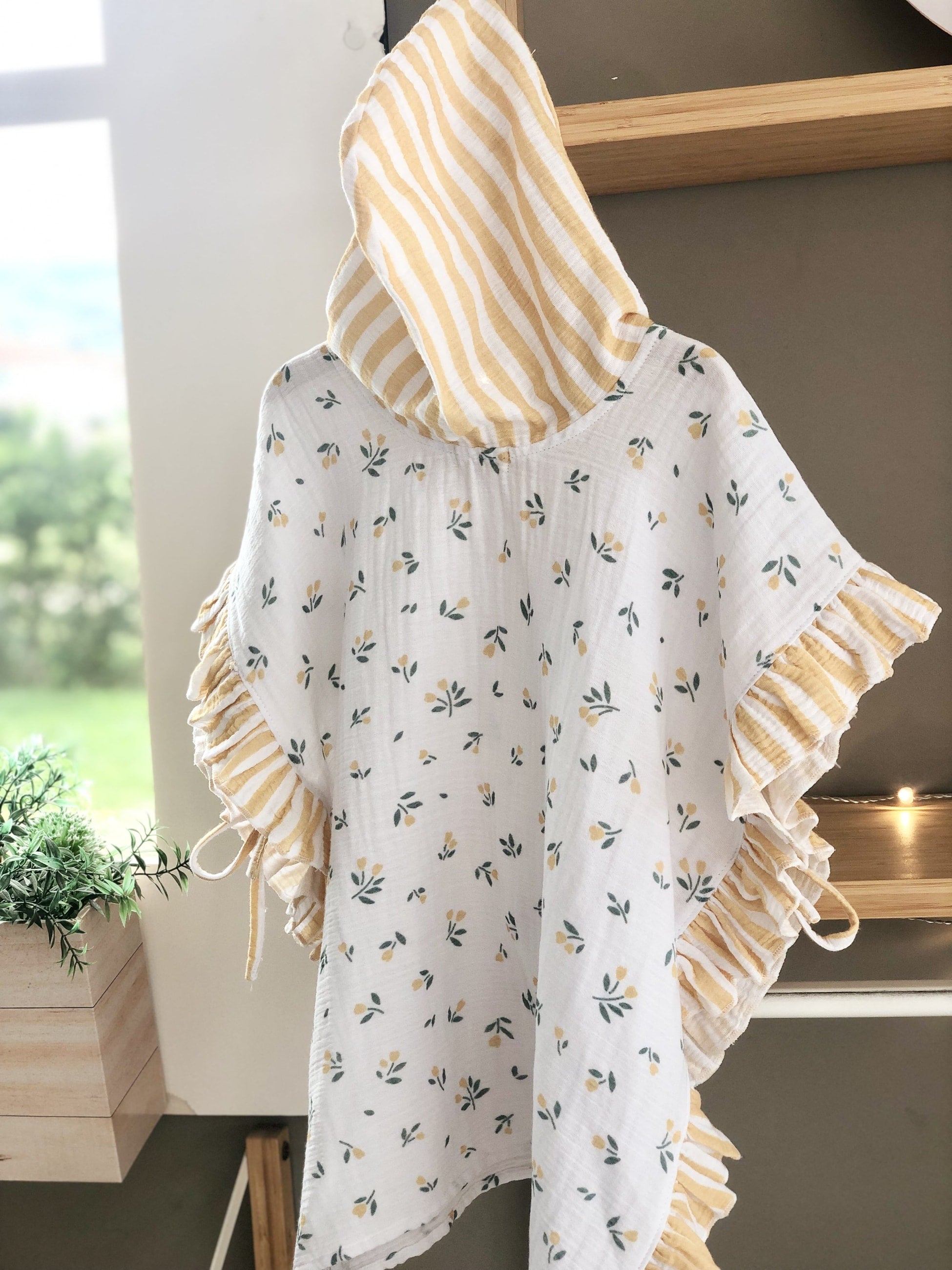 Asu Baby&Kids Lemonita Organik Pamuk Fırfırlı Müslin Panço
