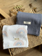 Asu Baby&Kids Mix&Match 2'Li Organik Pamuk Müslin Rainbow&Navy Blue