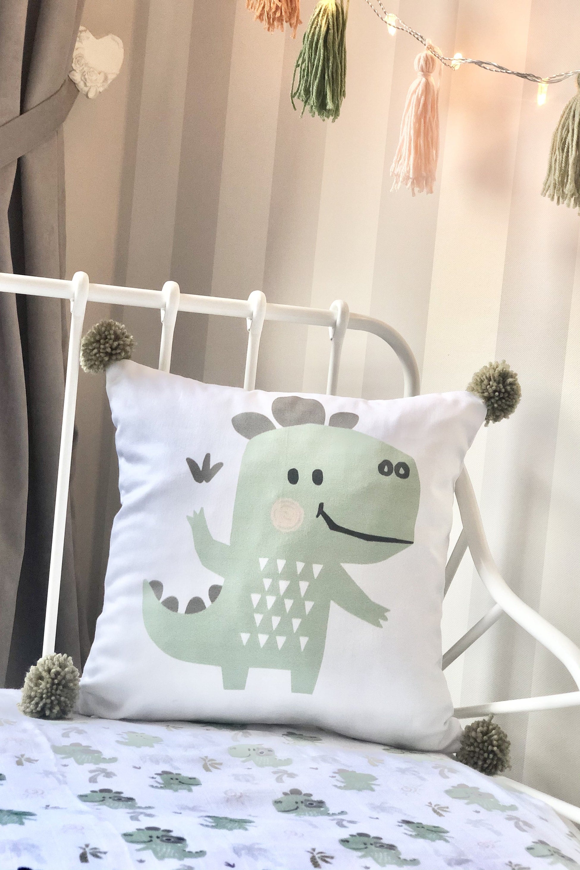 Asu Baby&Kids-Asu Baby&Kids Traveller Dino Organik Pamuk Kırlent & 4 Kat Müslin Battaniye-Hediye Zamanı > Kırlent&Battaniye Seti-1-Milagron.com