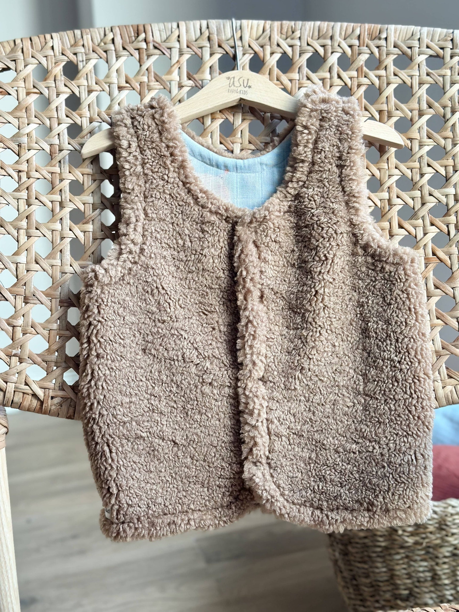 Asu Baby&Kids-Freebird Teddy Çift Taraflı Yelek-Yelek-5-Milagron.com