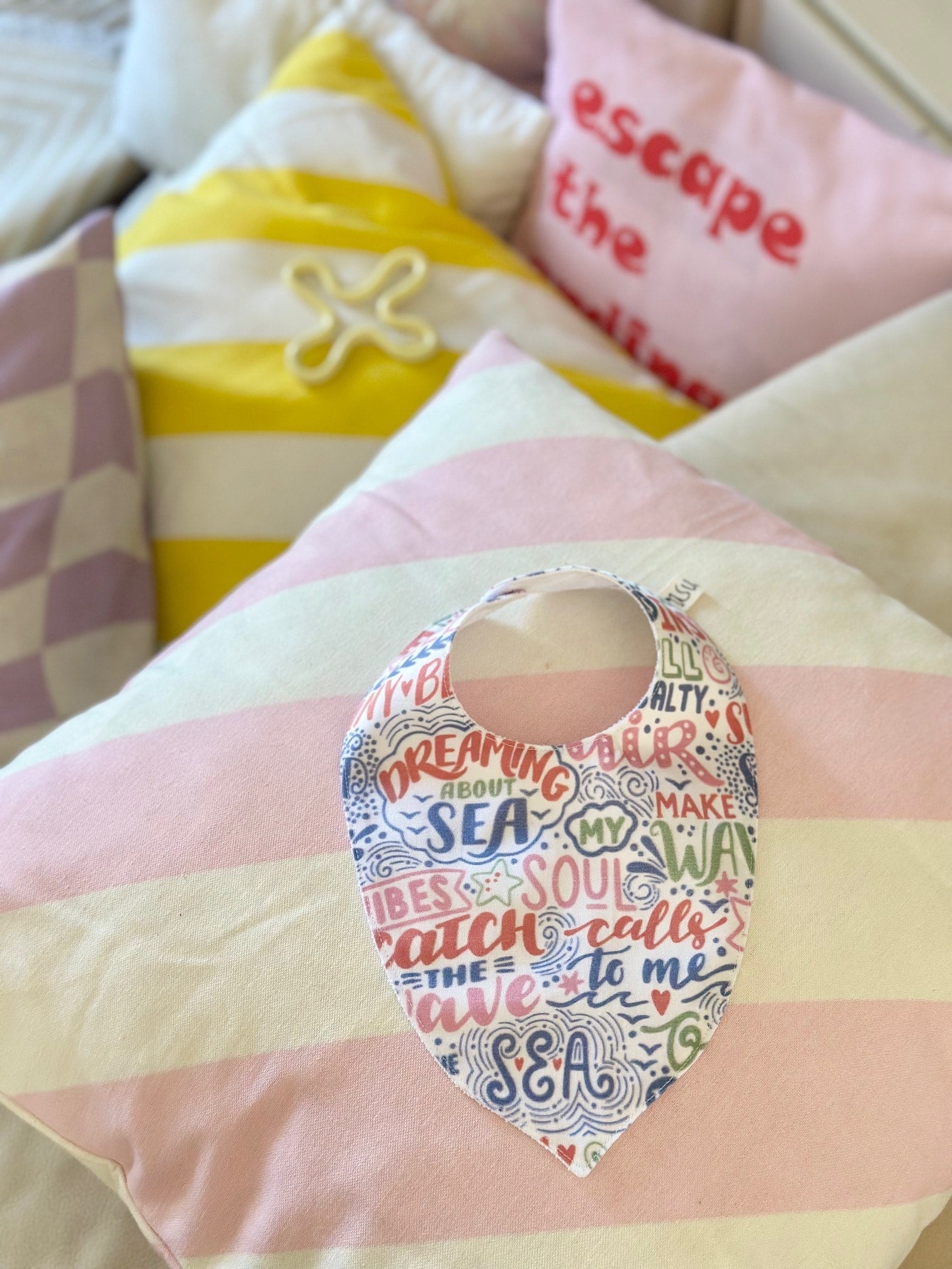 Asu Baby&Kids-Mix&Match 3'Lü Organik Pamuk Pink Daddy-Önlük-2-Milagron.com