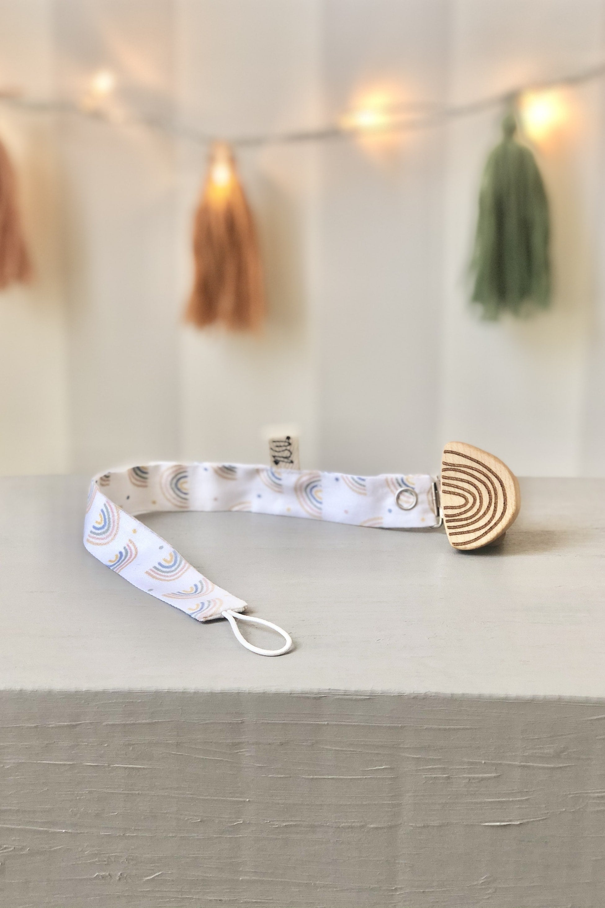 Asu Baby&Kids Pastel Rainbow Organik Pamuk Emzik Askısı