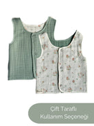 Asu Baby&Kids-Romantic Müslin Çift Taraflı Yelek-Yelek-2-Milagron.com