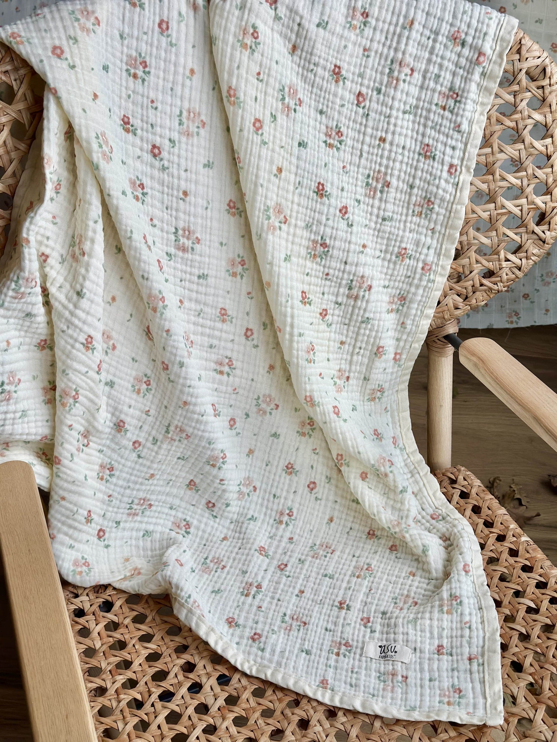  Romantic Organik Pamuk 4 Kat Müslin Battaniye