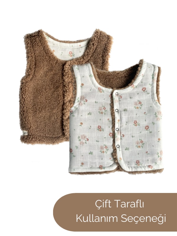  Romantic Teddy Çift Taraflı Yelek