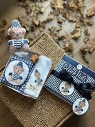  Vintage Bear Lacivert Organik Pamuk Hediye Bebek Kiti