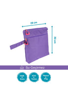 Atelier Bomonti-Mami Kids Wet&dry Su Geçirmez Islak Kuru Kirli Temiz Plaj Havuz Kreş Fonksiyonel Mor Çanta-Omuz Çantası-3-Milagron.com