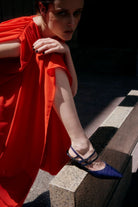 Altiva Sivri Burun Lacivert Deri Stiletto - 4