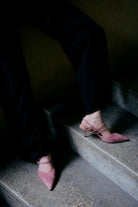 Altivasivri Burun Pembe Süet Stiletto - 5