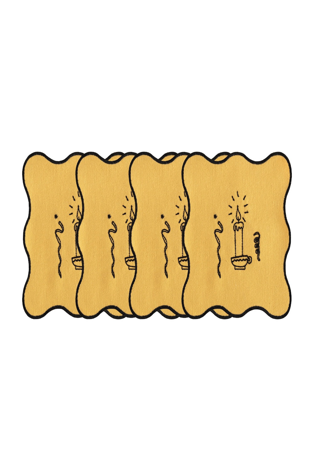 Holiday Collection Bardak Altlığı 4 Lü Sarı - 1