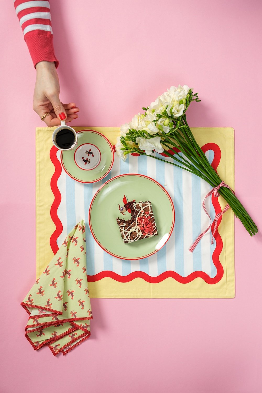 Atölye Sır-I Believe In Good Tatlı Tabağı Balık-Tabak & Kase-2-Milagron.com