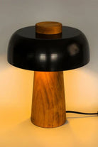 Atolye Store-Ahşap Mantar Masa Lambası Mat Beyaz-Masa Lambası-5-Milagron.com