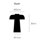 Atolye Store-Ahşap Mantar Masa Lambası Mat Beyaz-Masa Lambası-8-Milagron.com