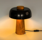 Atolye Store-Ahşap Mantar Masa Lambası Mat Siyah-Masa Lambası-2-Milagron.com