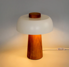 Atolye Store-Ahşap Mantar Masa Lambası Mat Siyah-Masa Lambası-5-Milagron.com