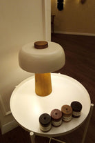 Atolye Store-Ahşap Mantar Masa Lambası Mat Siyah-Masa Lambası-6-Milagron.com