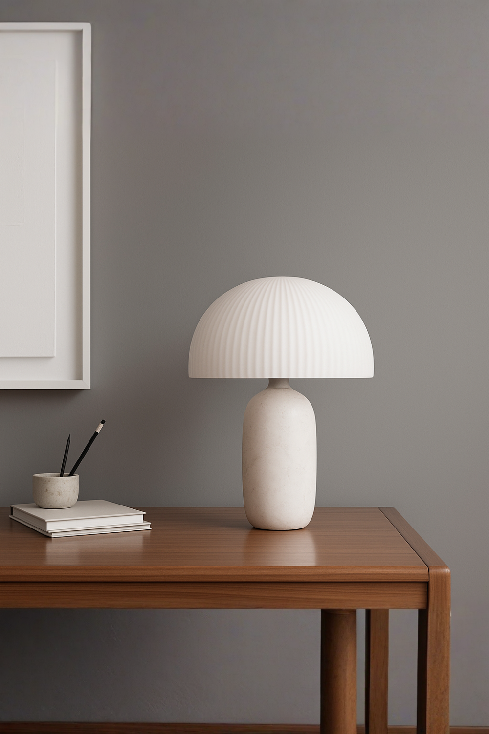 Atolye Store-Alba Mermer Masa Lambası Beyaz-Masa Lambası-1-Milagron.com