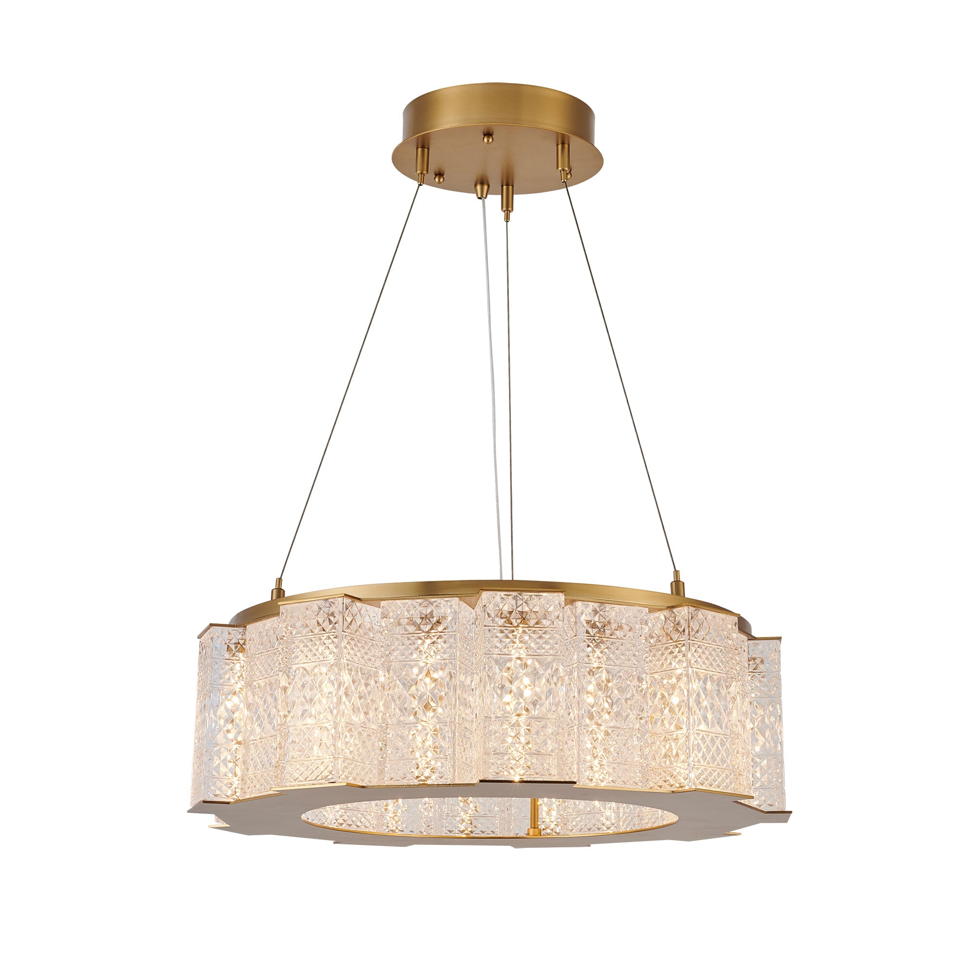 Aspen Kristal Camlı Lineer Avize