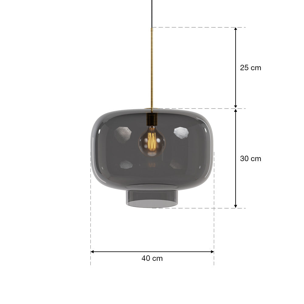 Atolye Store-Büyük Kalıp Cam Sarkıt İkili Füme-4-Milagron.com