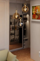 Atolye Store-Globe Pirinç Detaylı Üçlü Set Yuvarlak-Avize-4-Milagron.com