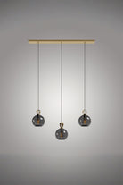 Atolye Store-Globe Pirinç Detaylı üçlü Set Lineer-Avize-1-Milagron.com