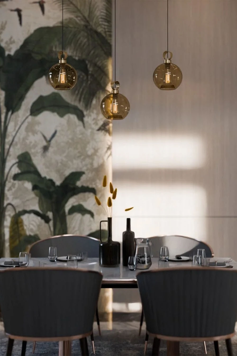 Atolye Store-Disko Üçlü Set Elma Large Cam-Avize-3-Milagron.com