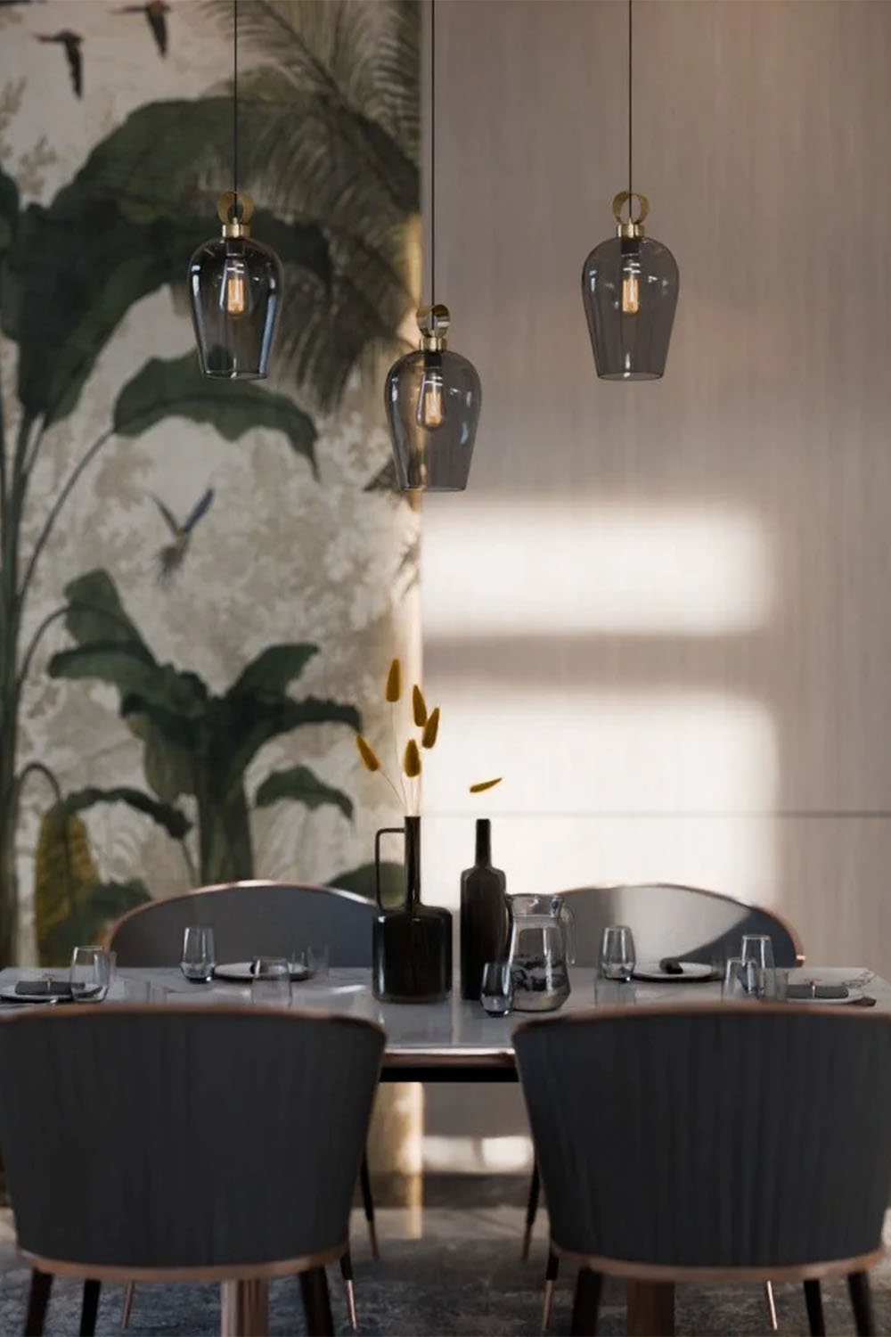 Atolye Store-Disko Üçlü Set Vazo Large Cam-Avize-3-Milagron.com