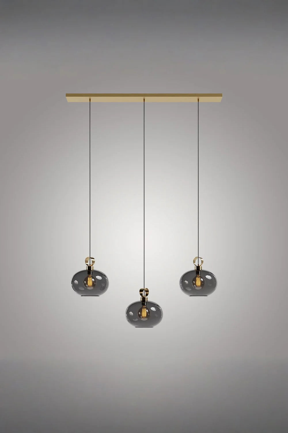 Atolye Store-Disko Üçlü Set Yassı Large Cam-Avize-1-Milagron.com