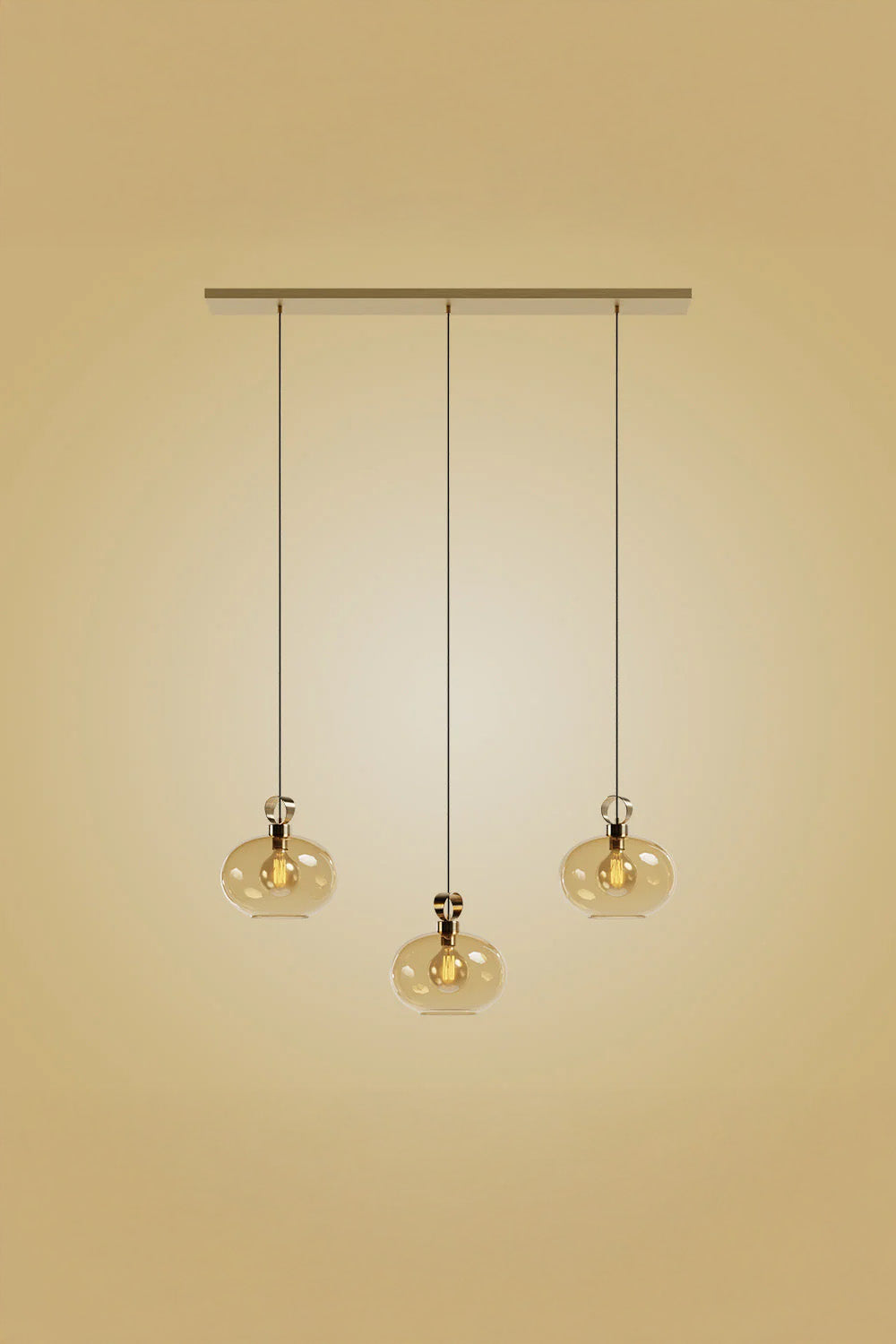 Atolye Store-Disko Üçlü Set Yassı Large Cam-Avize-2-Milagron.com