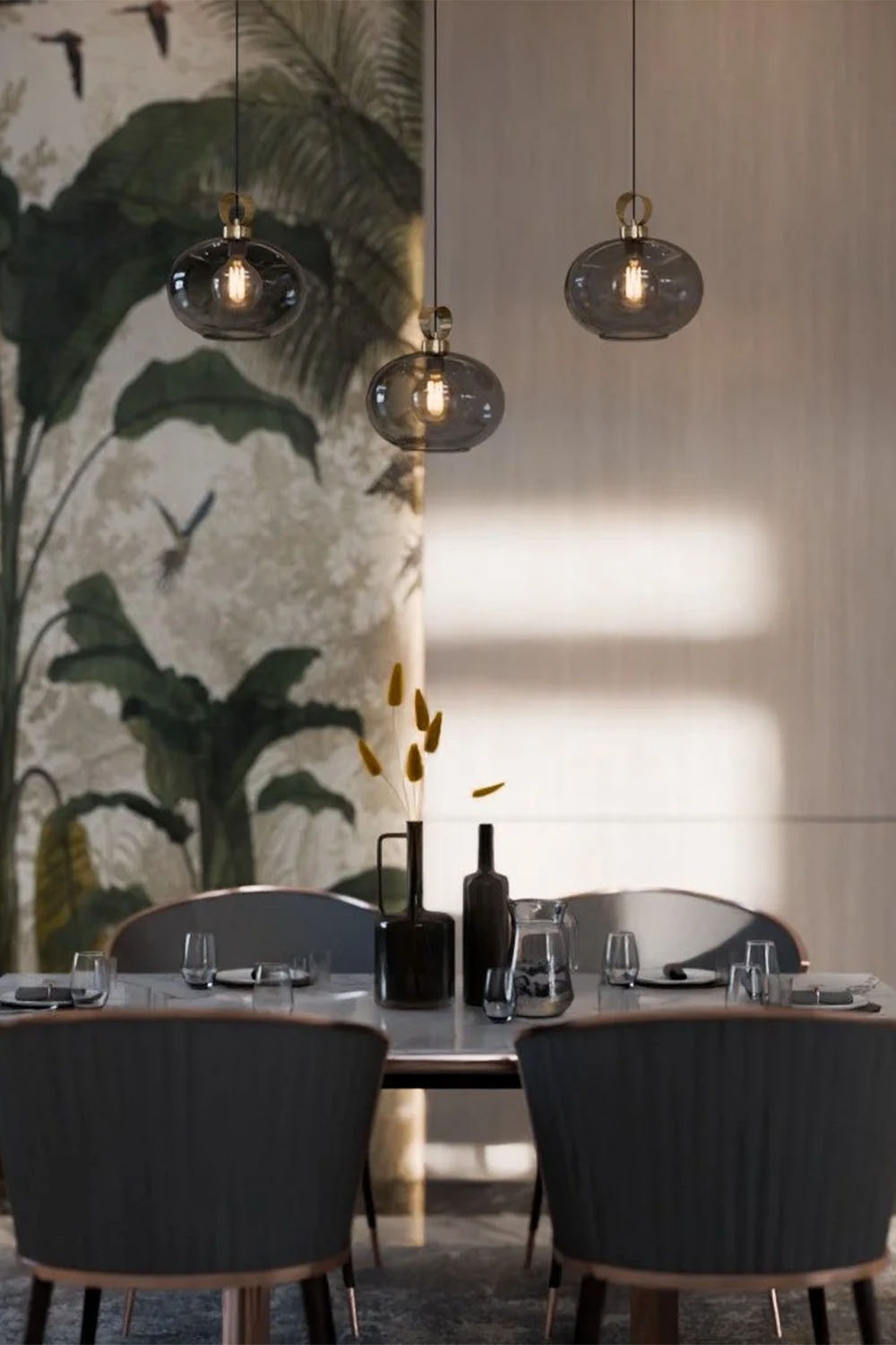 Atolye Store-Disko Üçlü Set Yassı Large Cam-Avize-3-Milagron.com