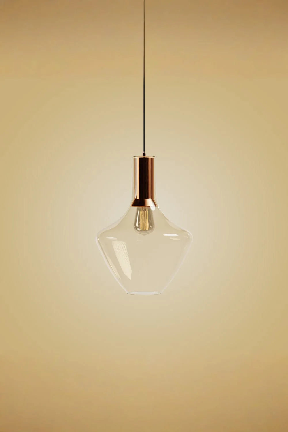 Atolye Store-Fungi Beykoz Cam Sarkıt Amber / Bakır-Avize-1-Milagron.com