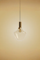 Atolye Store-Fungi Beykoz Cam Sarkıt Amber / Pirinç-Avize-1-Milagron.com