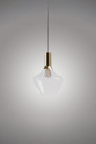 Atolye Store-Fungi Beykoz Cam Sarkıt şeffaf / Pirinç-Avize-1-Milagron.com