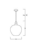 Atolye Store-Fungi Elma Füme Sarkıt-Avize-6-Milagron.com